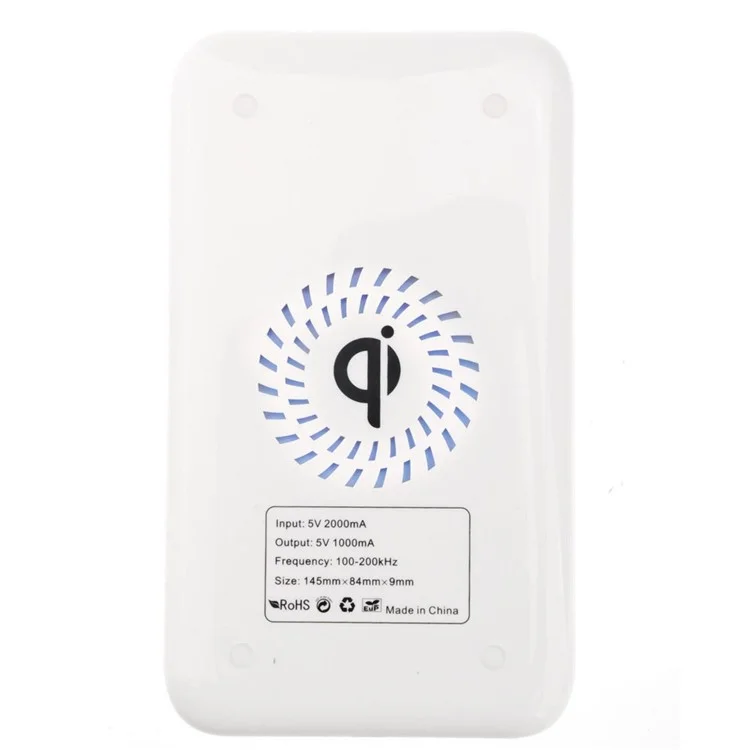 LC-X5 Qi Wireless Charging Pad for Samsung Galaxy Note Edge N915 with Wireless Charger Receiver - White