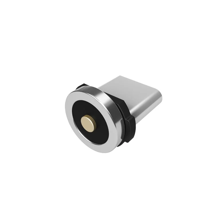 WSKEN Round Shape Metal Type-C Plug Magnetic Adapter for Round Magnetic Cable - Black