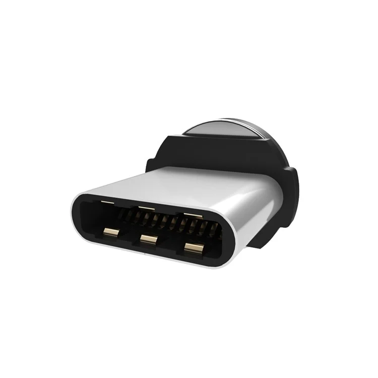 WSKEN Round Shape Metal Type-C Plug Magnetic Adapter for Round Magnetic Cable - Black