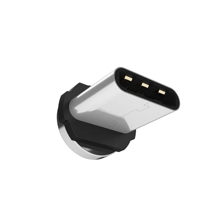 WSKEN Round Shape Metal Type-C Plug Magnetic Adapter for Round Magnetic Cable - Black