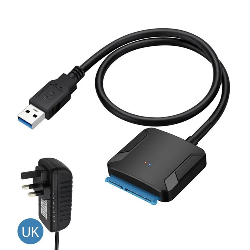 SATA to USB 3.0 2.5/3.5 inch HDD SSD Hard Drive Disk Converter Cable Adapter - UK Plug