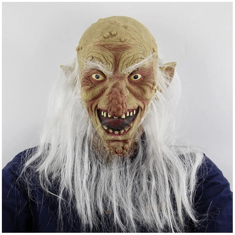 Horrible Leprosy Laughing Face Mask Latex Halloween Mask Fancy Party Costume Scary Dress Props