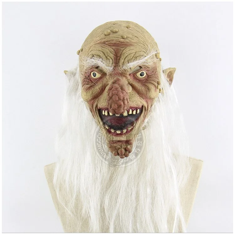 Horrible Leprosy Laughing Face Mask Latex Halloween Mask Fancy Party Costume Scary Dress Props