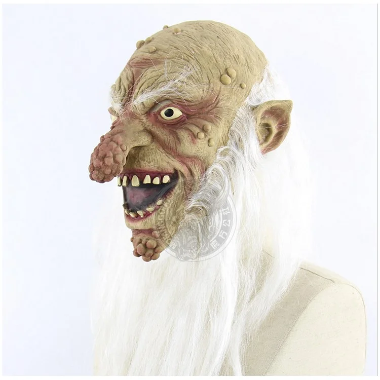 Horrible Leprosy Laughing Face Mask Latex Halloween Mask Fancy Party Costume Scary Dress Props