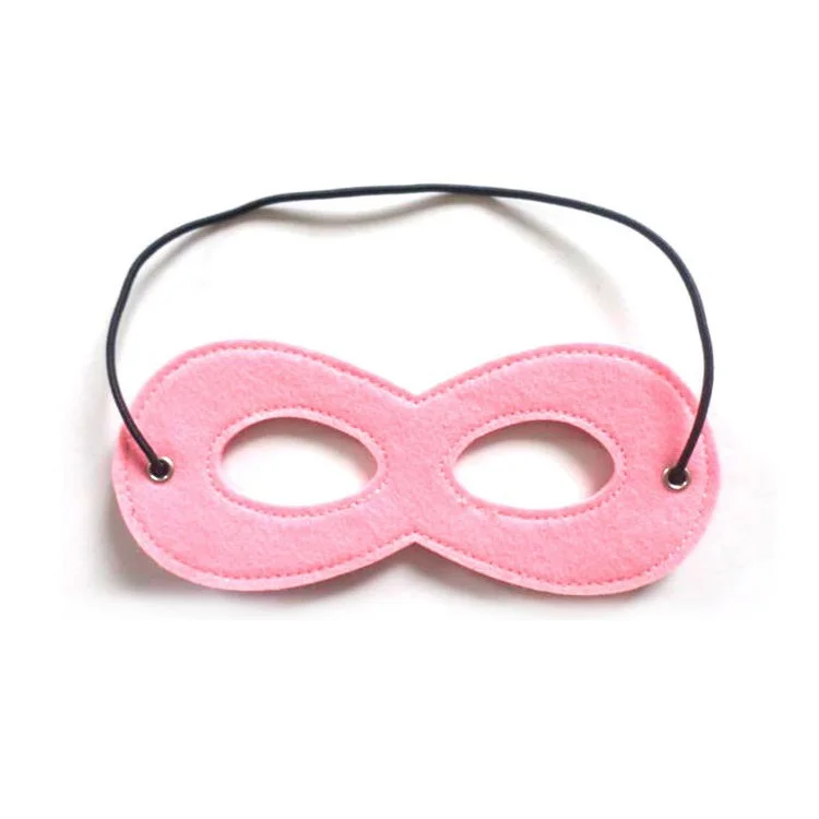 24 PCS Superhero Felt Eye Mask for Kids Halloween Party Cosplay Half Mask with Elastic Ribbon