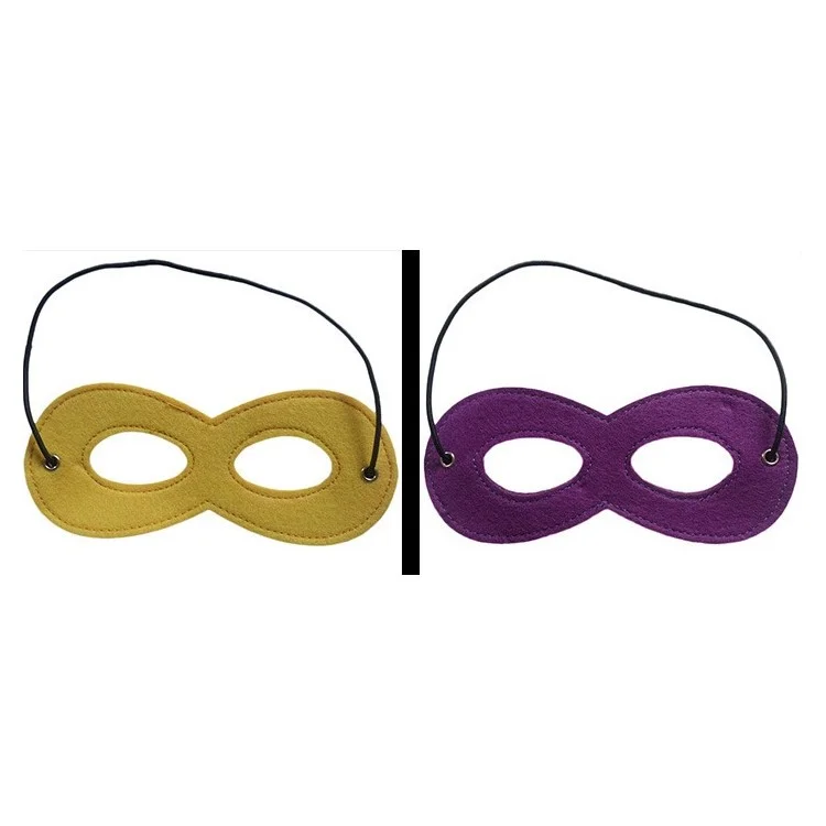 24 PCS Superhero Felt Eye Mask for Kids Halloween Party Cosplay Half Mask with Elastic Ribbon