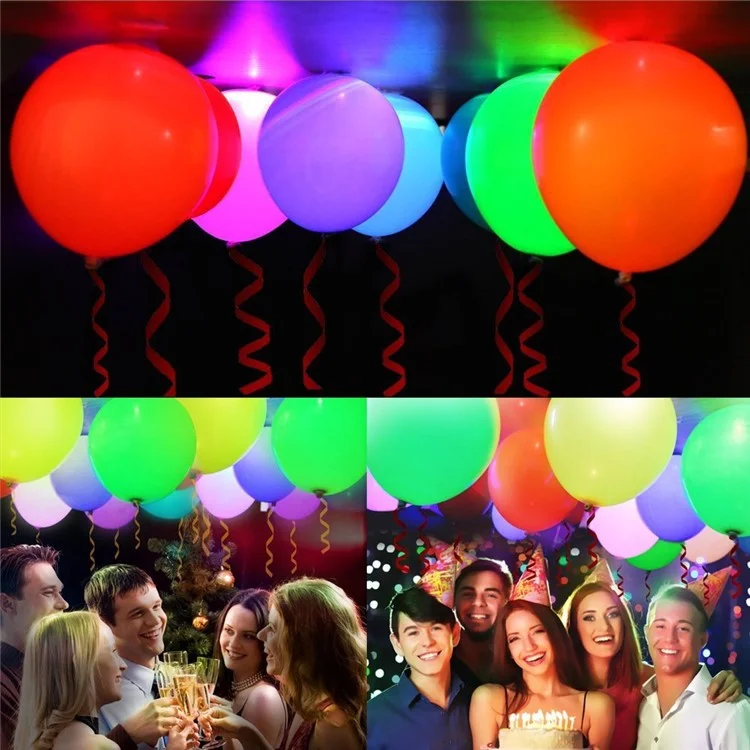 24Pcs 12Inch LED Light Up Balloons Party Decor