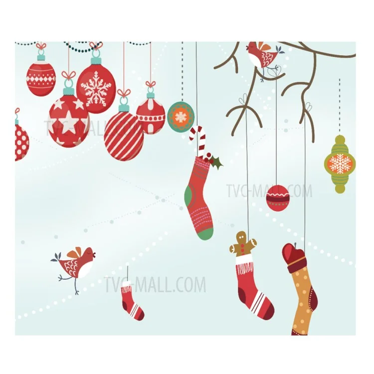 Christmas Party Tapestry Wall Hanging Floor Decor Bedspread Throw - Socks and Balloons