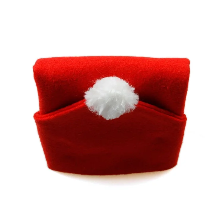 3pcs / Set Santa Claus Chapeau Chaise Arrière Couverture Couverture Dîner De Noël Chaise Décoration Cap De Chaise De Chaise Screwcovers Pour Décorations De Noël