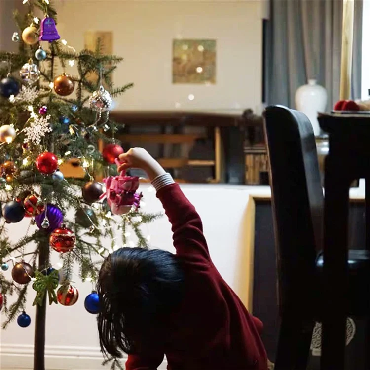 60-70 Unids / Lote Árbol De Navidad Decoración Bola Bola Chuchería Navidad Partido Colgante Bola Adorno Decoraciones