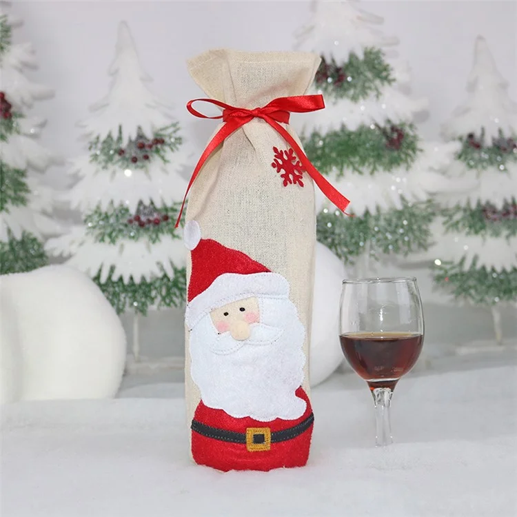 Christmas Wine Bottle Set Christmas Decorations Wine Sac - Père Noël