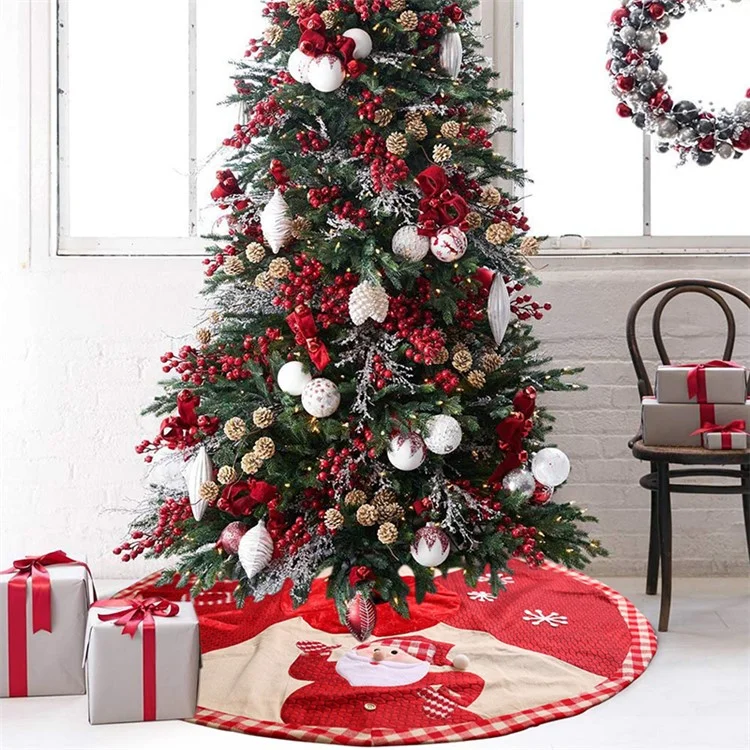 Jupe De Noël 102cm Tapis De Noël Décoration De Fête De Noël