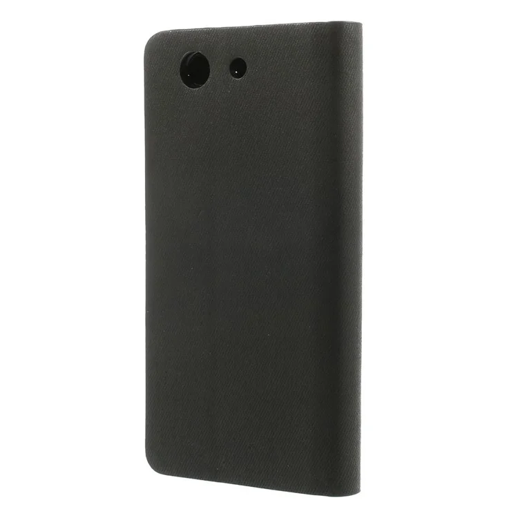 Two-color Flip Leather Stand Case for Sony Xperia Z3 Compact D5803 M55w - Black