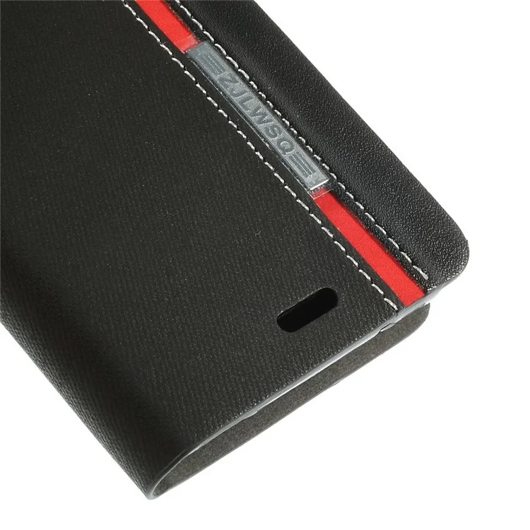 Two-color Flip Leather Stand Case for Sony Xperia Z3 Compact D5803 M55w - Black