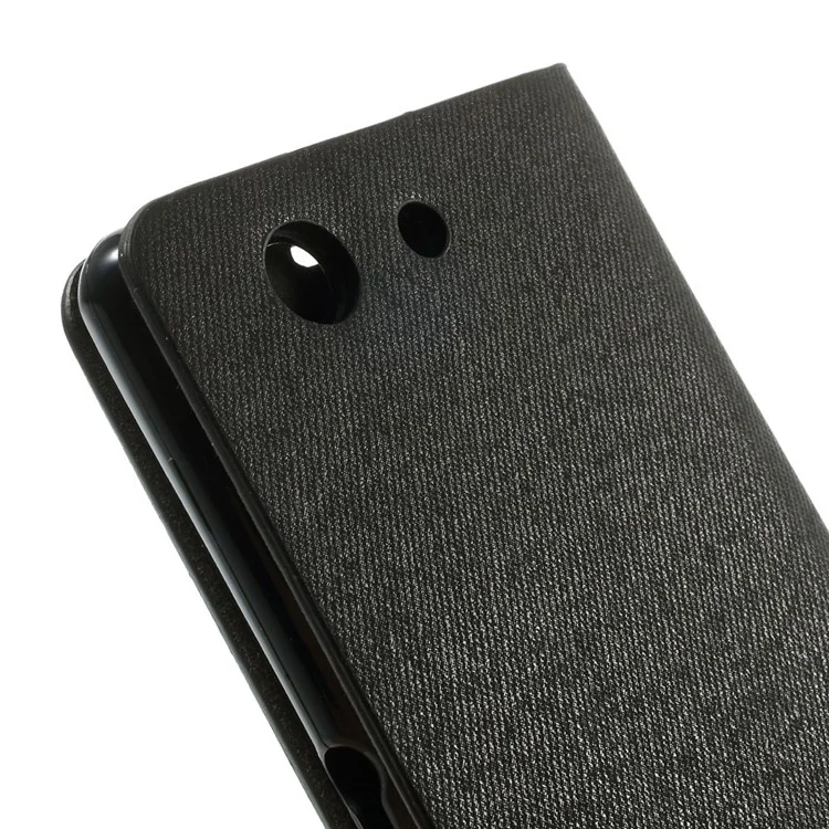 Two-color Flip Leather Stand Case for Sony Xperia Z3 Compact D5803 M55w - Black