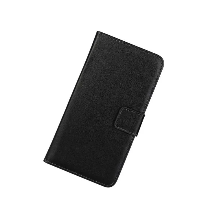 Split Genuine Leather Wallet Stand Case for Sony Xperia Z3 D6603 D6643 - Black