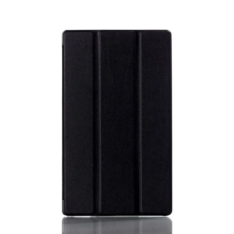 Tri-fold Stand Smart Leather Folio Cover for Sony Xperia Z3 Tablet Compact SGP611 SGP612 - Black