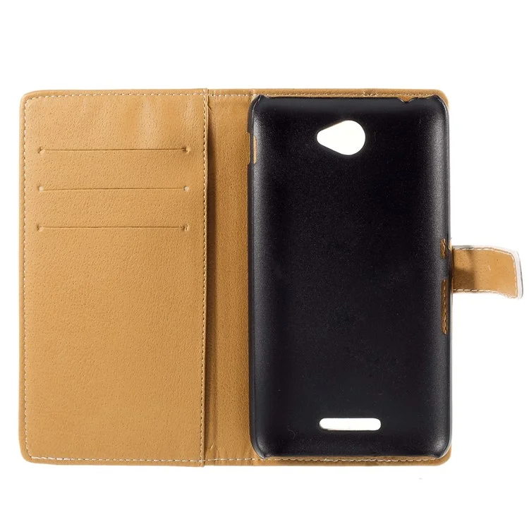 Magnetic Leatherette Case Card Holder for Sony Xperia E4 - Dock at Sunset