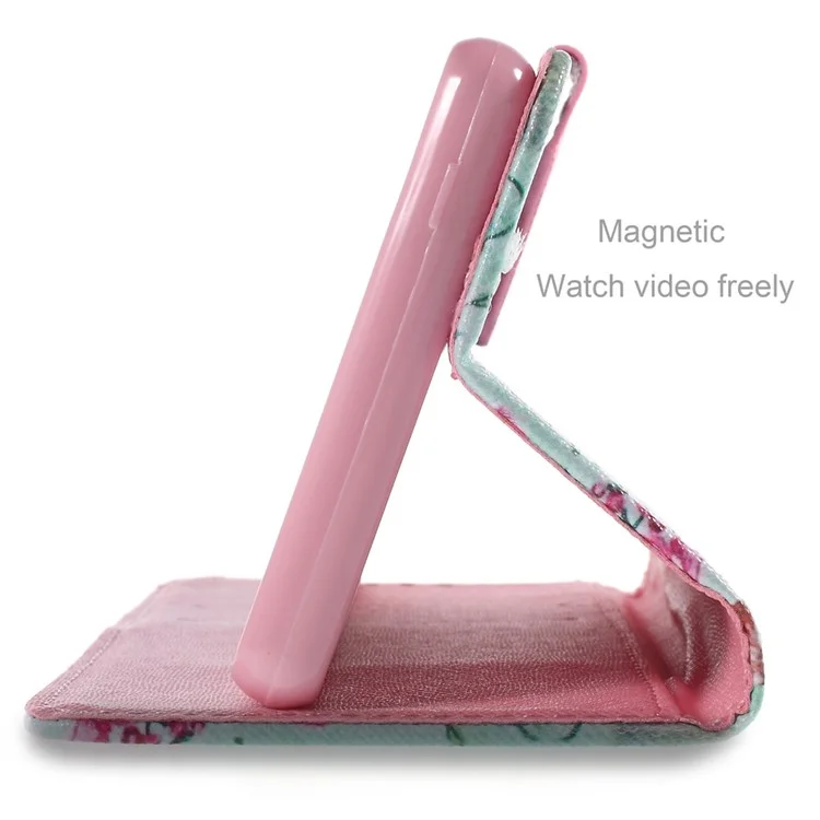 Callfree Patterned Leather Stand Cover for Sony Xperia Z3 D6603 D6643 - Eiffel Tower and Flowers