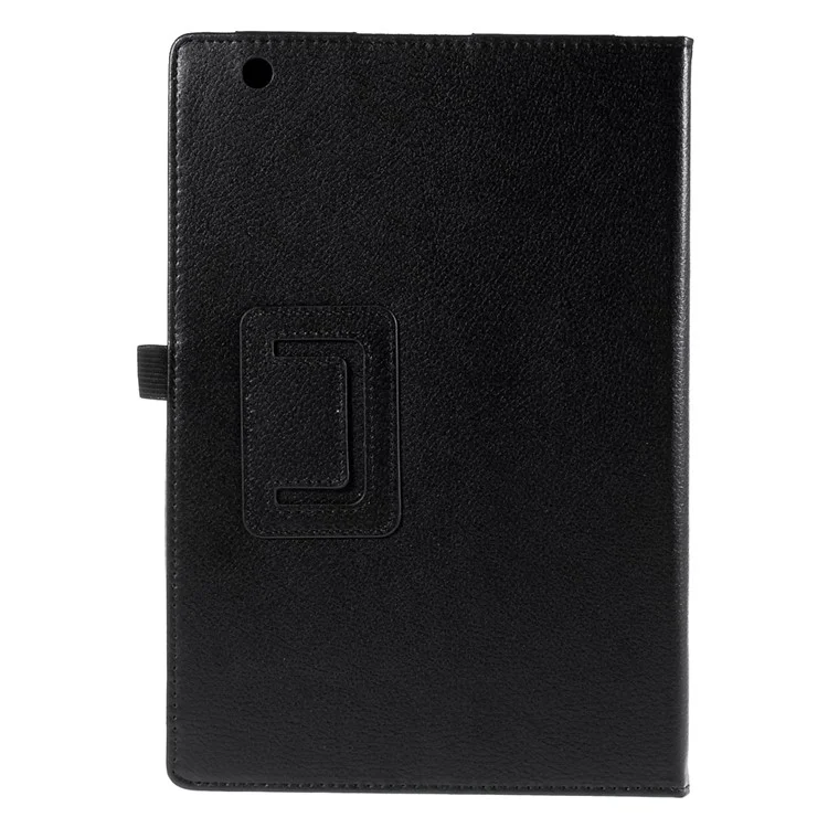 Lychee Grain Leather Stand Cover for Sony Xperia Z4 Tablet - Black