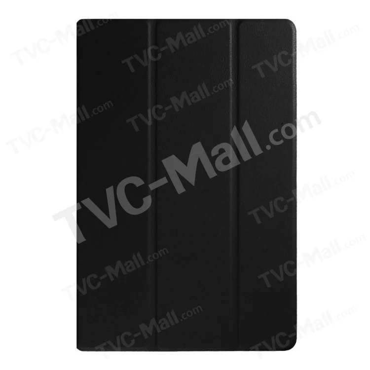 Funda protectora de piel Custer Texture Tri-fold Stand para la tableta Sony Xperia Z4 - Negro