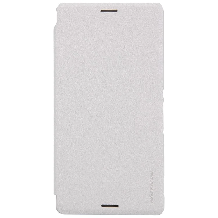 NILLKIN Sparkle Series Leather Case for Sony Xperia M4 Aqua / M4 Aqua Dual - White