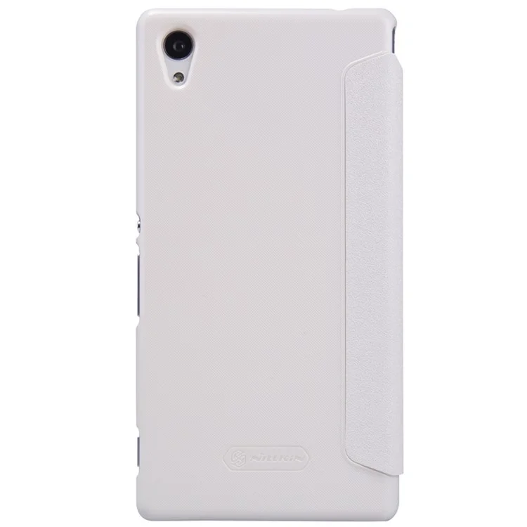 NILLKIN Sparkle Series Leather Case for Sony Xperia M4 Aqua / M4 Aqua Dual - White