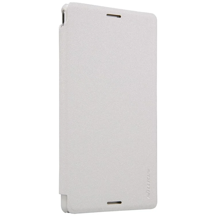 NILLKIN Sparkle Series Leather Case for Sony Xperia M4 Aqua / M4 Aqua Dual - White