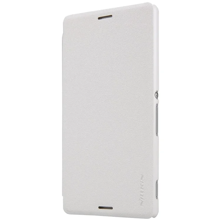 NILLKIN Sparkle Series Leather Case for Sony Xperia M4 Aqua / M4 Aqua Dual - White