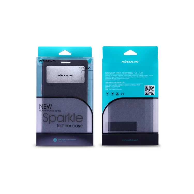 NILLKIN Sparkle Series Leather Case for Sony Xperia M4 Aqua / M4 Aqua Dual - White