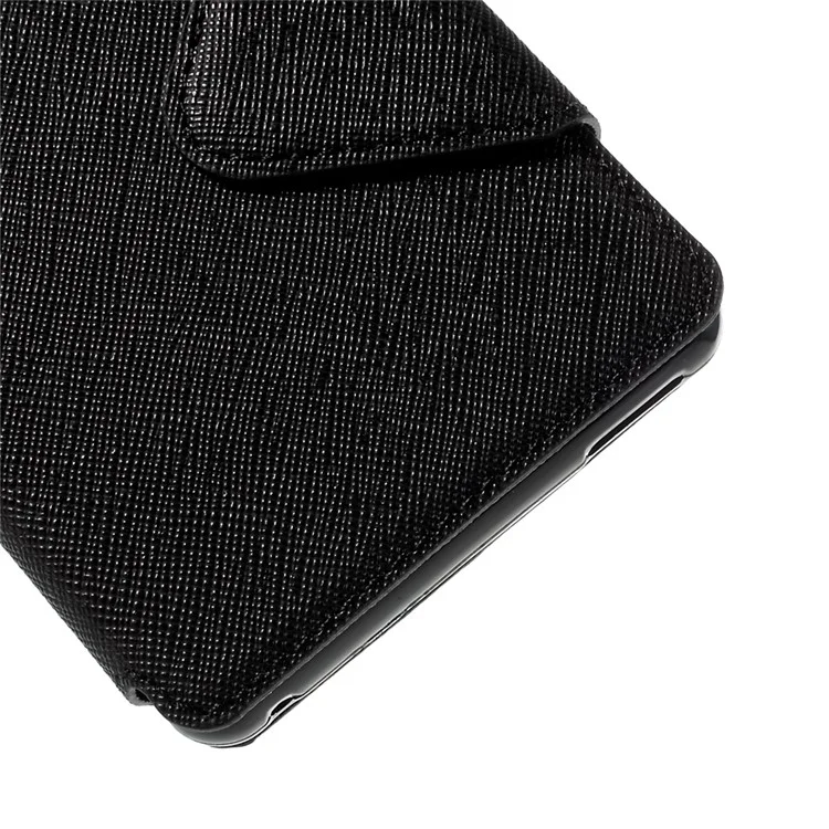 ROAR KOREA Diary View Leather Case Cover for Sony Xperia M4 Aqua / Dual - Black