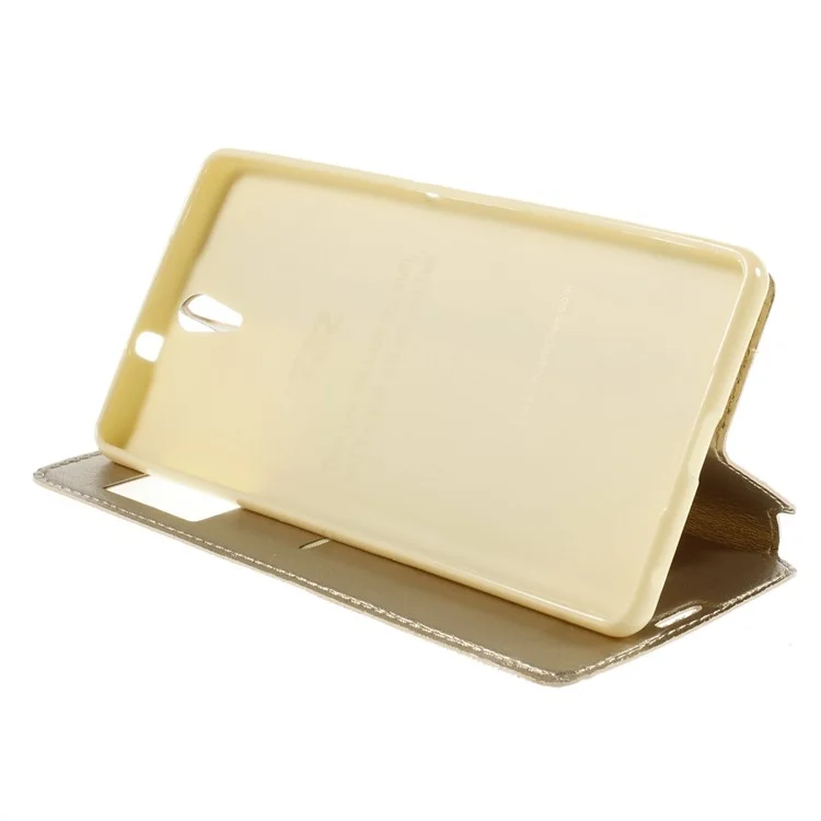 ROAR KOREA View Window Leather Cover for Sony Xperia C5 Ultra E5553 / Ultra Dual E5533 - Champagne