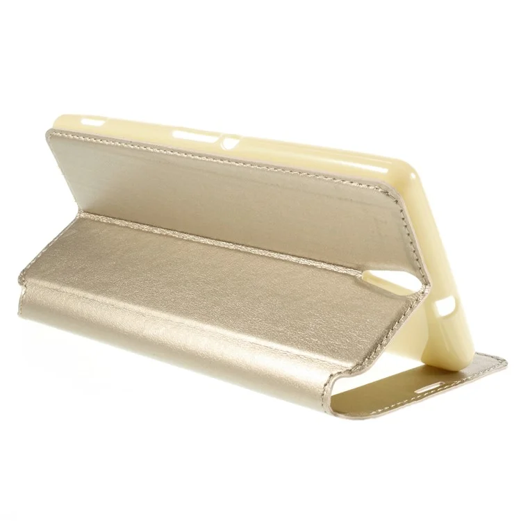 ROAR KOREA View Window Leather Cover for Sony Xperia C5 Ultra E5553 / Ultra Dual E5533 - Champagne