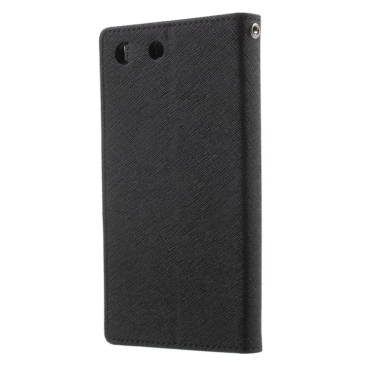 MERCURY GOOSPERY Leather Cover Wallet for Sony Xperia M5 E5603 / M5 Dual E5633 - Black