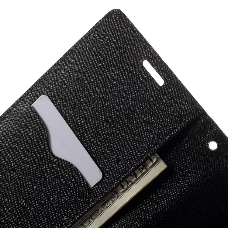 MERCURY GOOSPERY Leather Cover Wallet for Sony Xperia M5 E5603 / M5 Dual E5633 - Black
