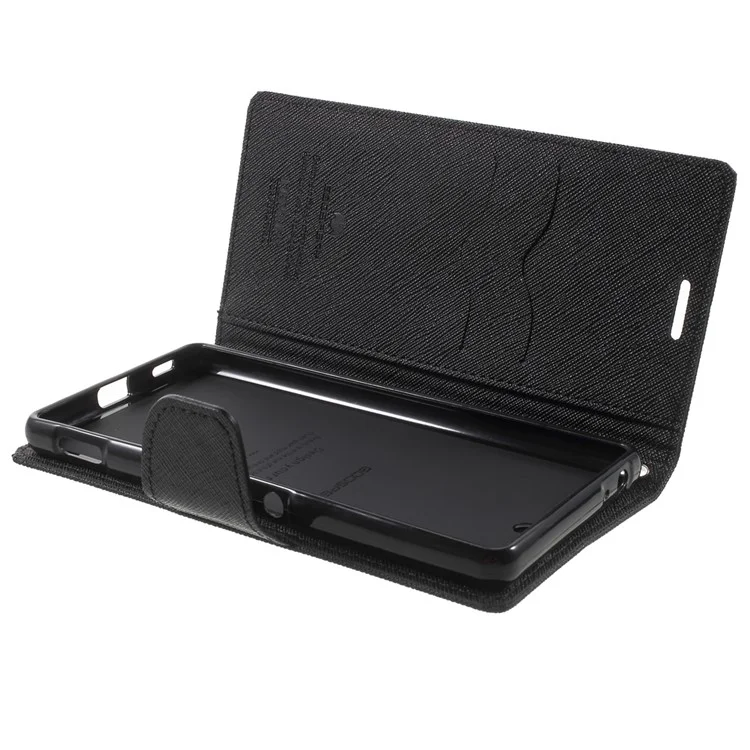 MERCURY GOOSPERY Leather Cover Wallet for Sony Xperia M5 E5603 / M5 Dual E5633 - Black