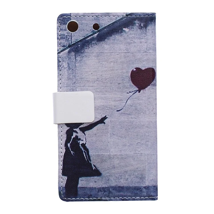 Magnetic Leather Stand Case for Sony Xperia M5 E5603 / M5 Dual E5633 - Girl Releasing Heart