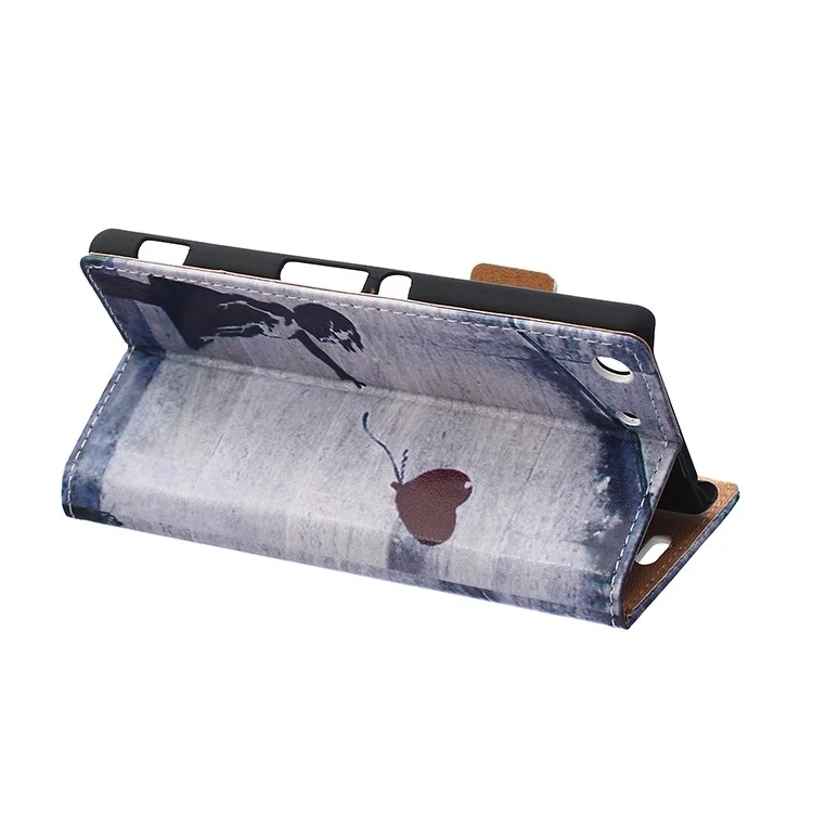 Magnetic Leather Stand Case for Sony Xperia M5 E5603 / M5 Dual E5633 - Girl Releasing Heart