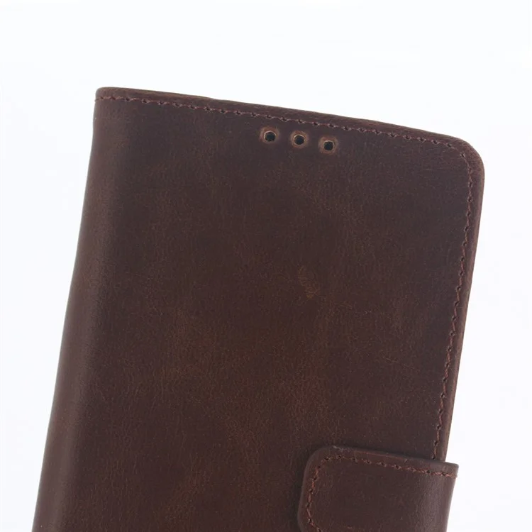 Retro Crazy Horse Wallet Leather Case for Sony Xperia Z5 Premium / Z5 Premium Dual - Coffee