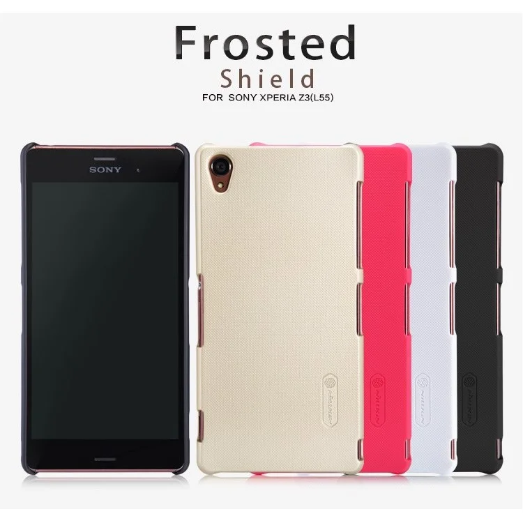 Nillkin Super Frosted Shield Hard Shell Cover for Sony Xperia Z3 D6653 D6603 - Gold