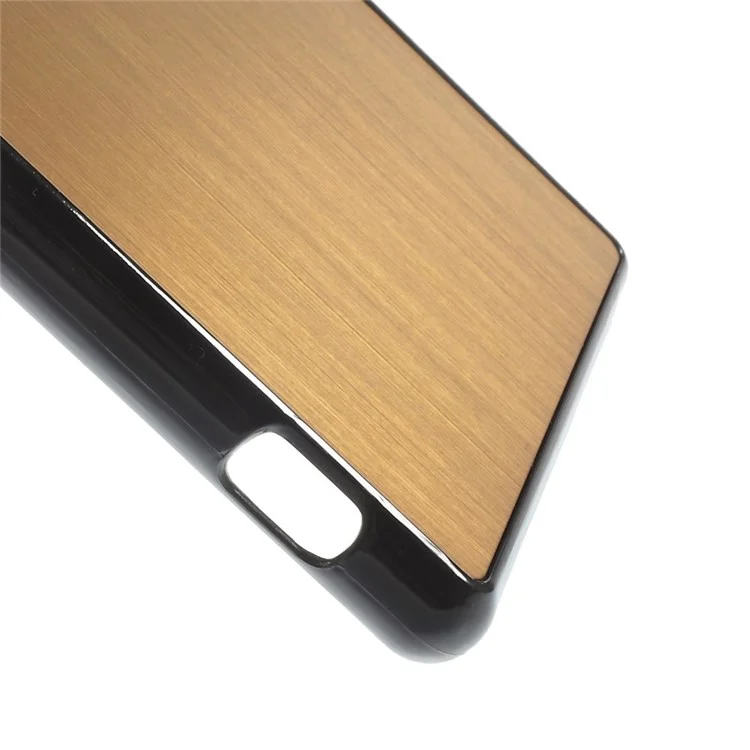 Brushed Aluminum Skin Hard Plastic Case for Sony Xperia Z3 D6653 D6603 - Gold