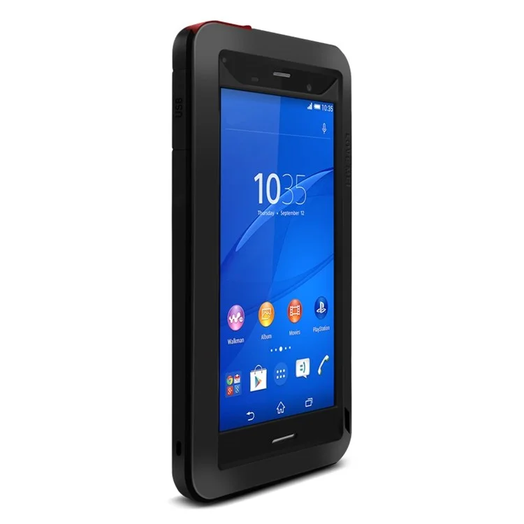 Black LOVE MEI for Sony Xperia Z3 D6603 D6643 Shockproof Dropproof Dustproof Powerful Case