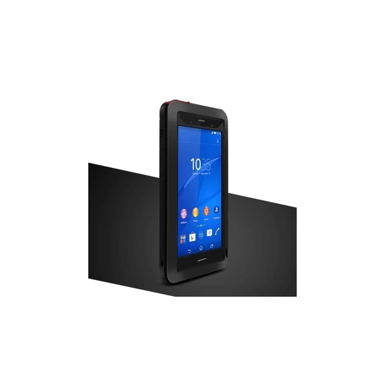 Black LOVE MEI for Sony Xperia Z3 D6603 D6643 Shockproof Dropproof Dustproof Powerful Case
