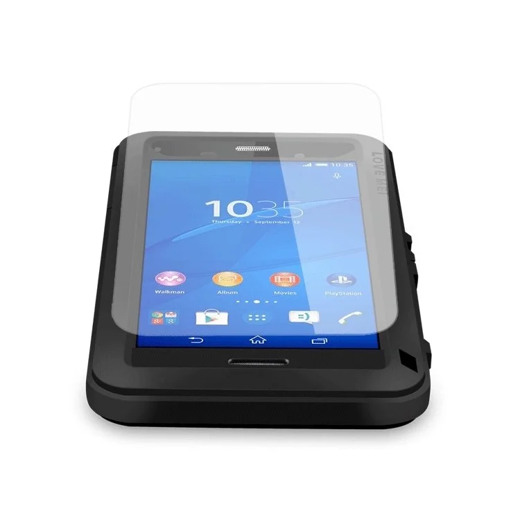 Black LOVE MEI for Sony Xperia Z3 D6603 D6643 Shockproof Dropproof Dustproof Powerful Case