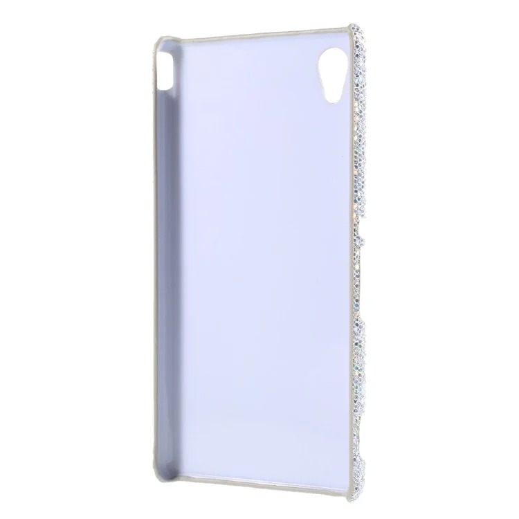 Glittery Sequins Coated Hard Plastic Case for Sony Xperia M4 Aqua / M4 Aqua Dual - Silver