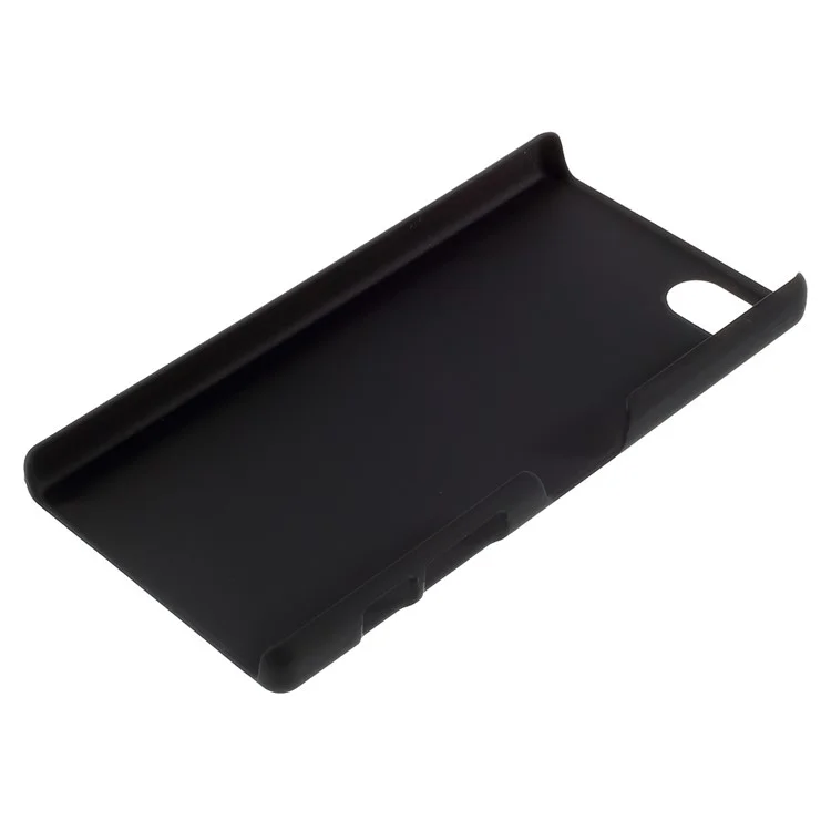 Rubberized PC Back Hard Cover Case for Sony Xperia Z5 Compact - Black