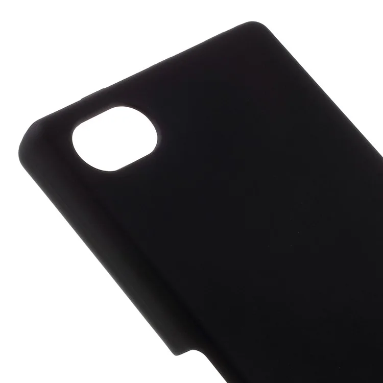 Rubberized PC Back Hard Cover Case for Sony Xperia Z5 Compact - Black