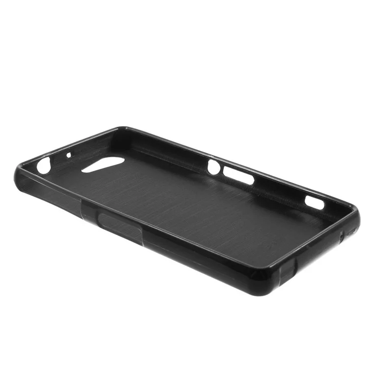 Solid Color Glossy Flex TPU Gel Case for Sony Xperia Z3 Compact D5803 M55w - Black