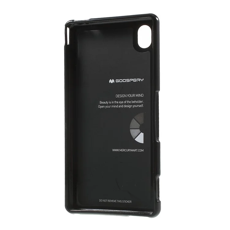 MERCURY GOOSPERY Flash Powder Jelly TPU Case for Sony Xperia M4 Aqua / Aqua Dual - Black