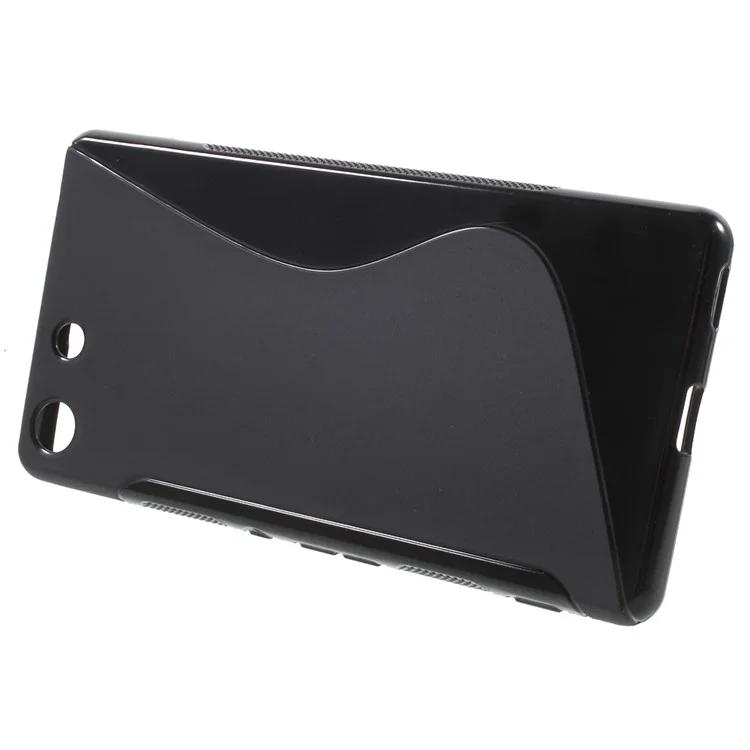 S Shape TPU Case for Sony Xperia M5 E5603 / M5 Dual E5633 - Black